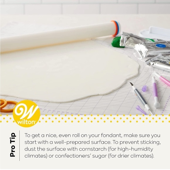 Wilton Large Fondant Rolling Pin with Guide Rings, 20-Inch NWT - Picture 4 of 9